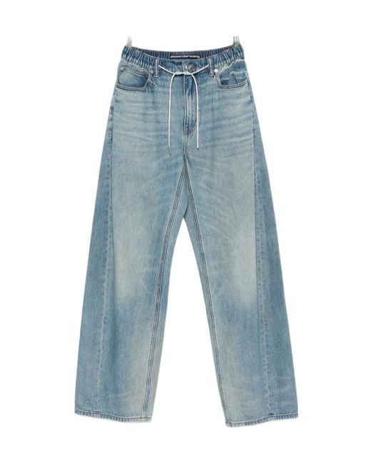 Alexander Wang Blue Drawstring Jeans