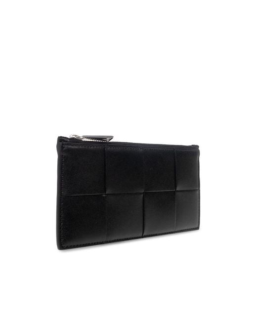 Bottega Veneta Brown Intrecciato Zipped Card Holder for men