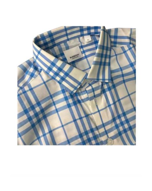Burberry Blue Long-Sleeved Shirt for men