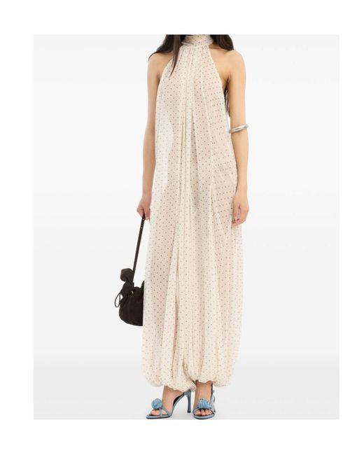 ROTATE BIRGER CHRISTENSEN White Halterneck Wide-Leg Jumpsuit