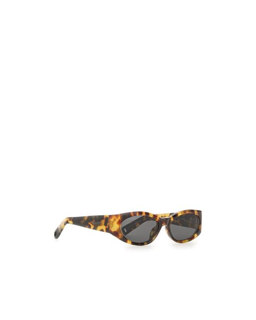 Linda Farrow White Full Frame Sunglasses