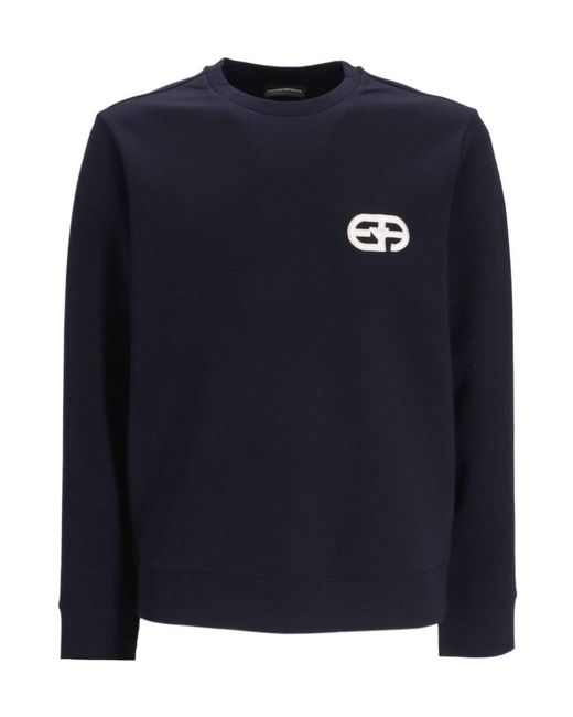 Emporio Armani Blue Long-Sleeved Sweater for men