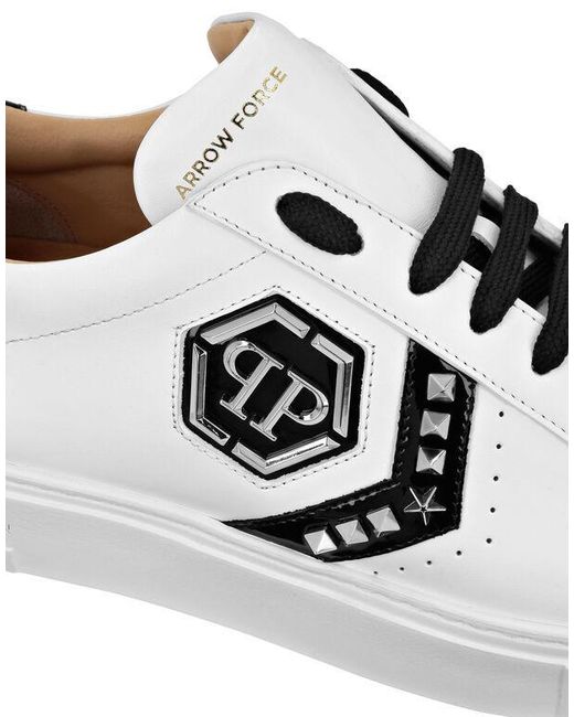 Philipp Plein White Round-Head Sneakers for men