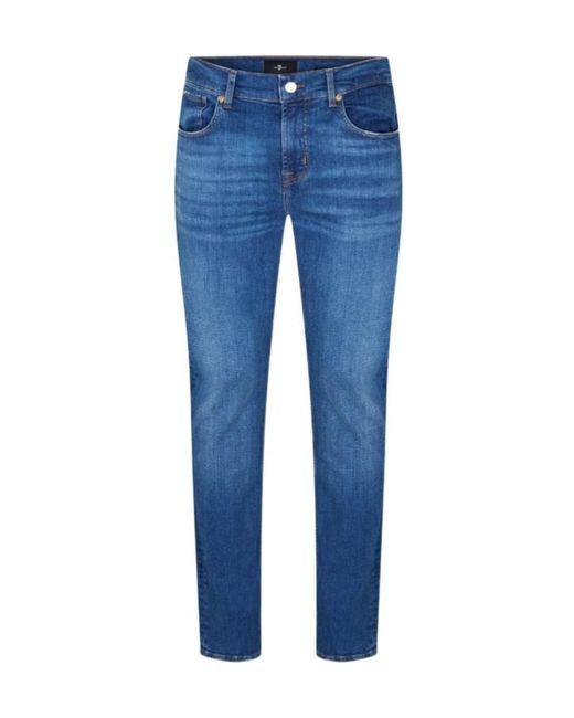 7 For All Mankind Blue Belt Loops Jeans for men
