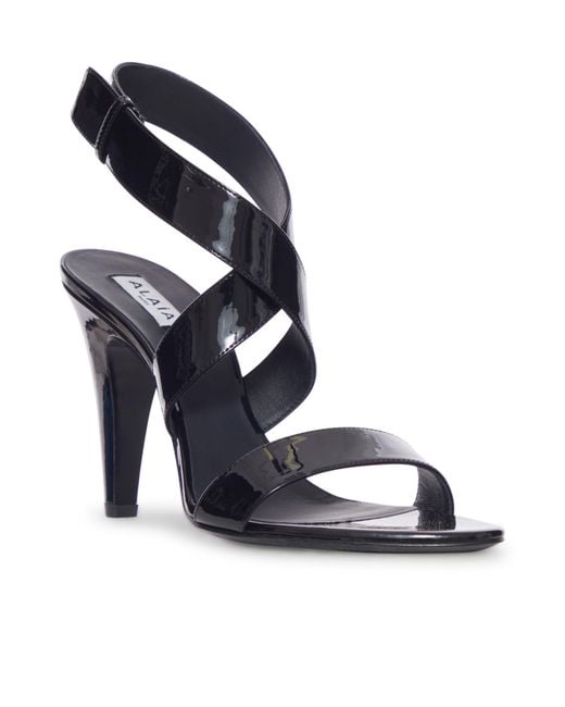 Alaïa Metallic Alaïa Cone Ankle-Strap Sandals