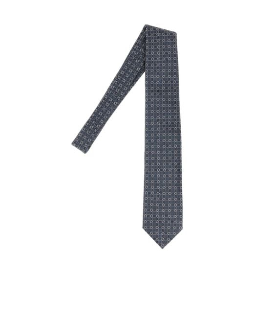 Brioni Gray Embroidered Tie for men
