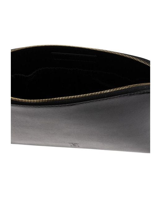 By Malene Birger Black Zipper Clutch