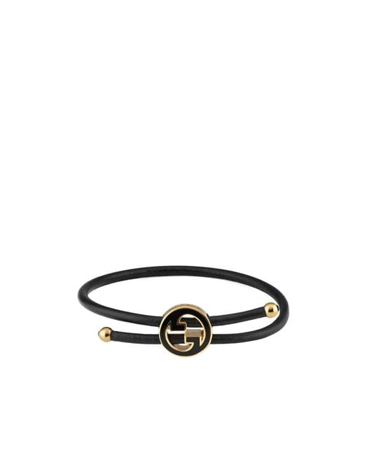 Gucci White Round Interlocking G Bracelet