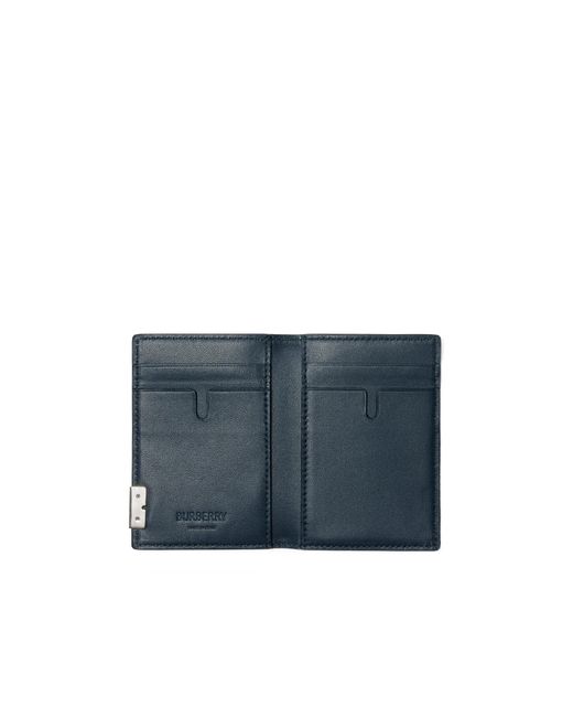 Burberry Blue B-Cut Leather Cardholder for men