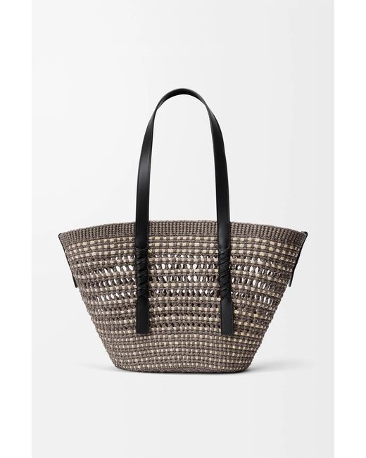 Loewe Black Braid Medium Woven Handbag