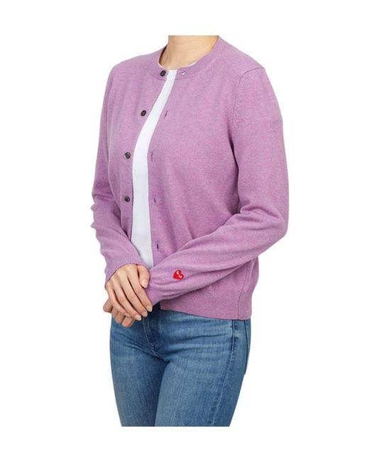 Comme des Garçons Purple Long-Sleeved Knitwear