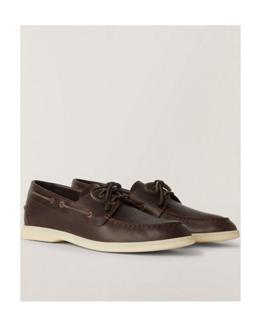 Loro Piana Brown Lace-Up Flat Shoes for men