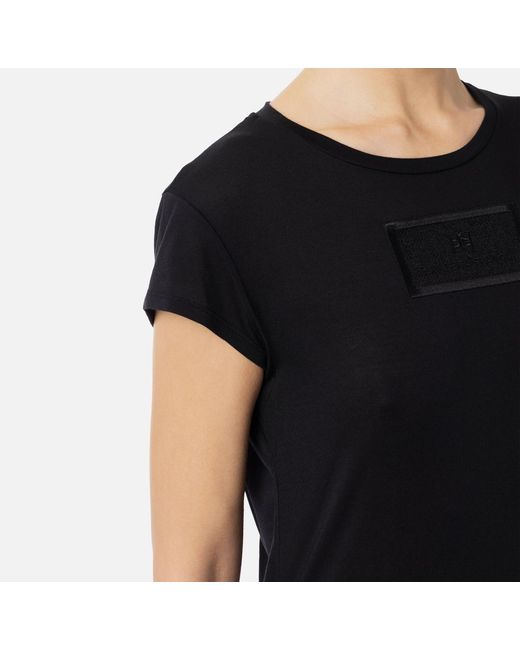 Elisabetta Franchi Blue Embroidered Jersey T-Shirt