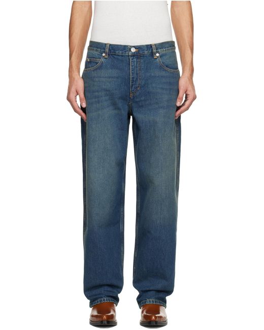Isabel Marant Blue Straight Leg Jeans for men