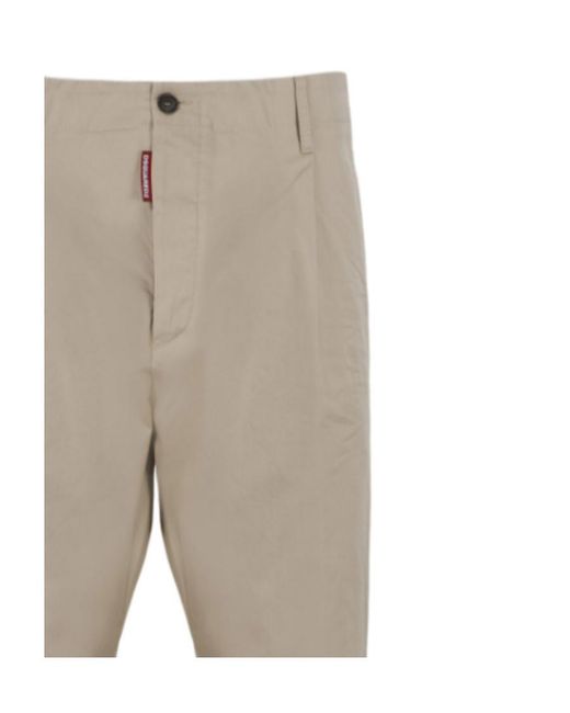 DSquared² Gray Cropped Tapered Pants for men