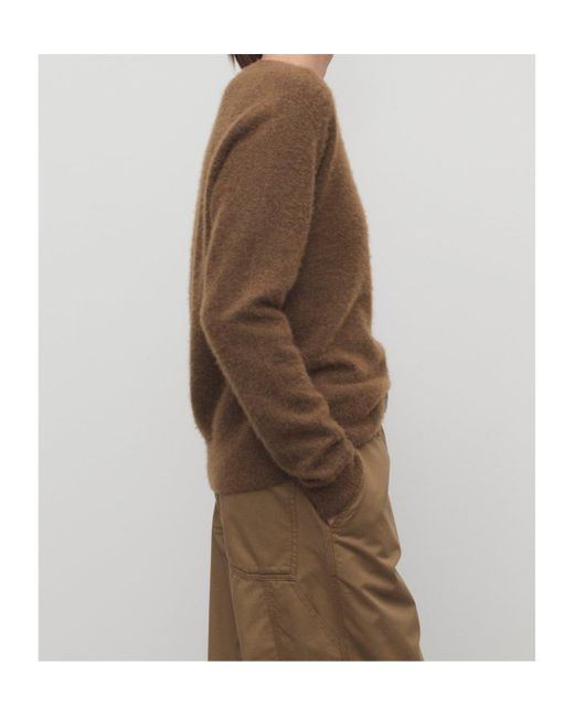 The Row Brown Lorynna Cashmere And Silk-Blend Sweater