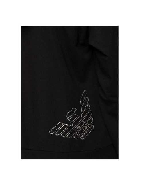 EA7 Black Logo Hooded Casual Jacket
