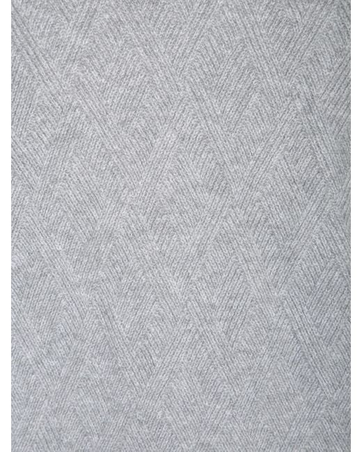 Herno Gray Cable-Knit Crewneck Jumper for men