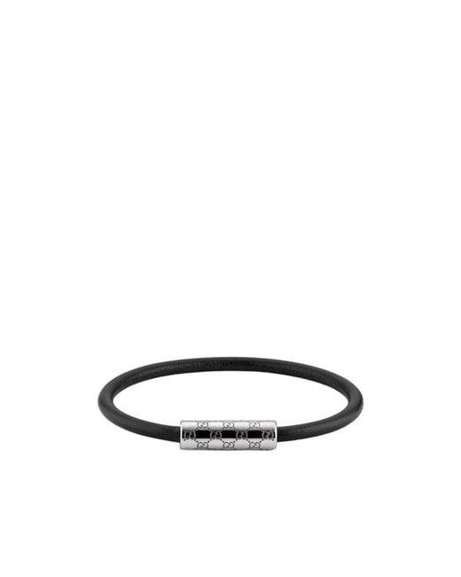 Gucci White Bracelet With Gg Detail for men