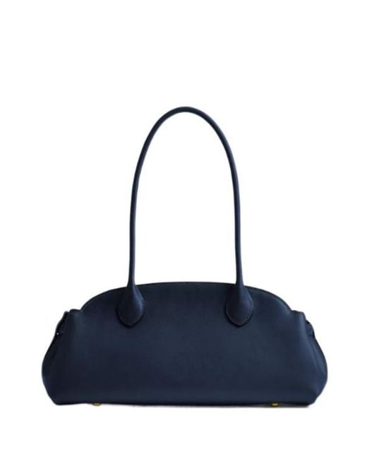 COACH Blue Empire 34 Logo Printed Shoulder Bag