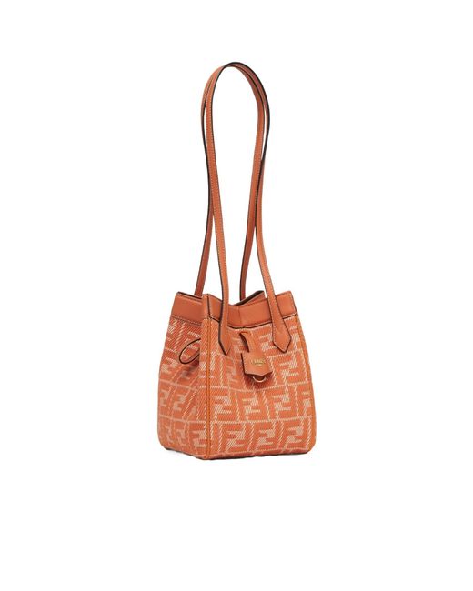 Fendi White Ff Pattern Mini Tote