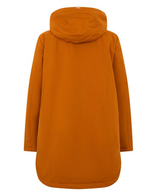 Herno Orange Hooded Padded Coat