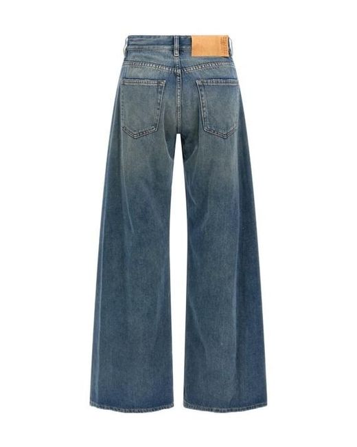 MM6 by Maison Margiela Blue Wide-Leg Distressed Jeans