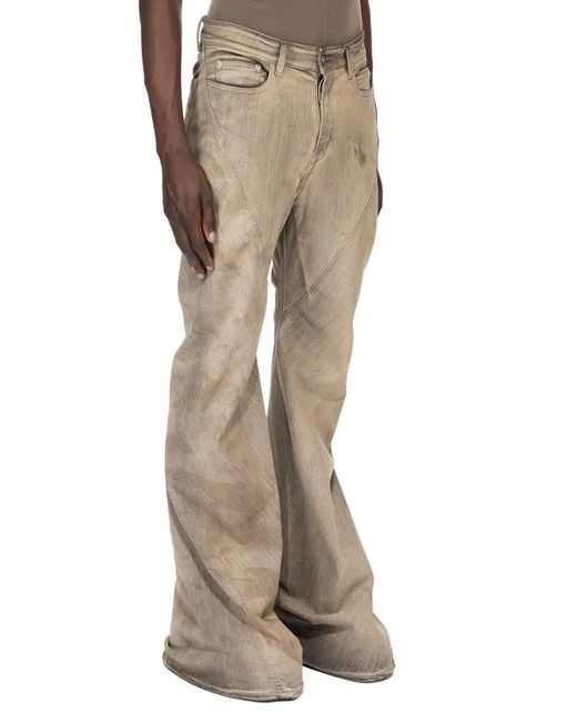 Rick Owens Natural Washed Bootcut Jeans for men