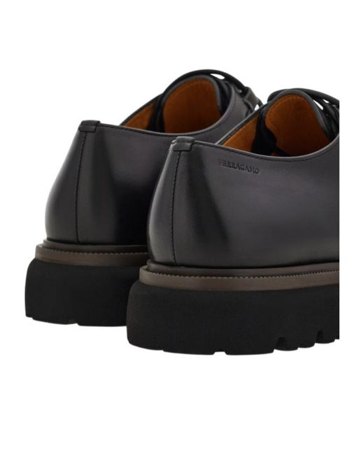 Ferragamo Black Chunky Lace-Up for men