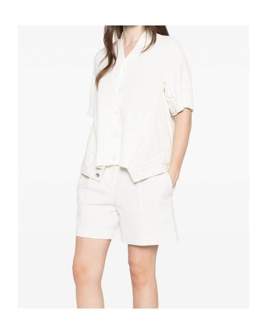 Sacai White Buttoned Cardigan