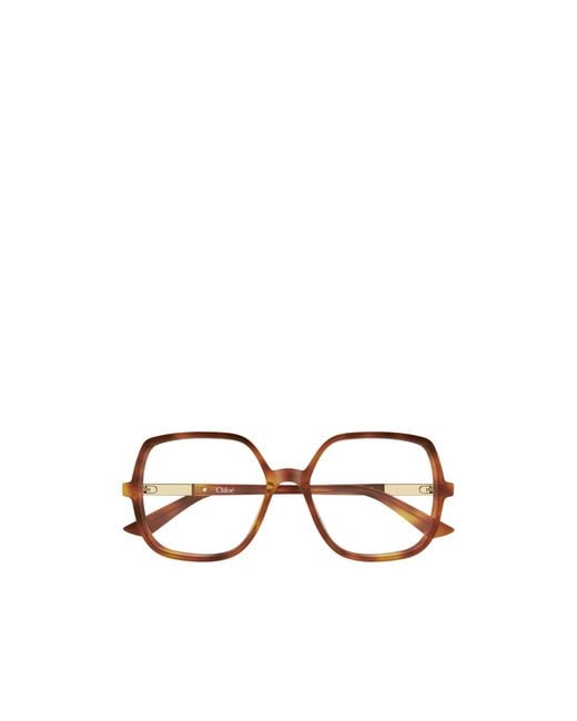 Chloé White Chloé Eyewear Square Frame Glasses