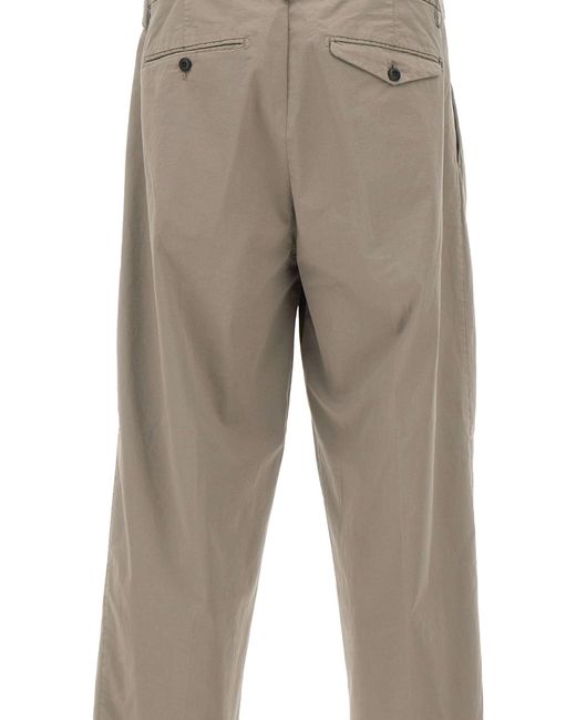 Dondup Gray Cropped Pleated Pants for men