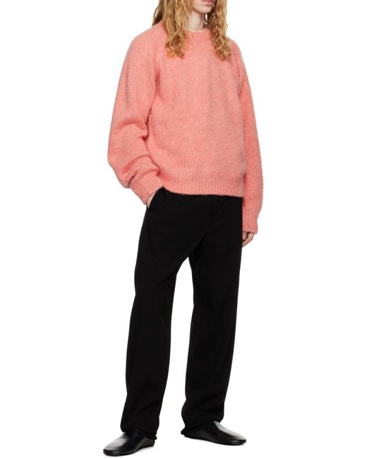 The Row Pink Bruno Long-Sleeved Crewneck Jumper for men