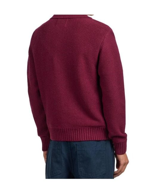 Arte' Red Stencil Zip Cardigan for men