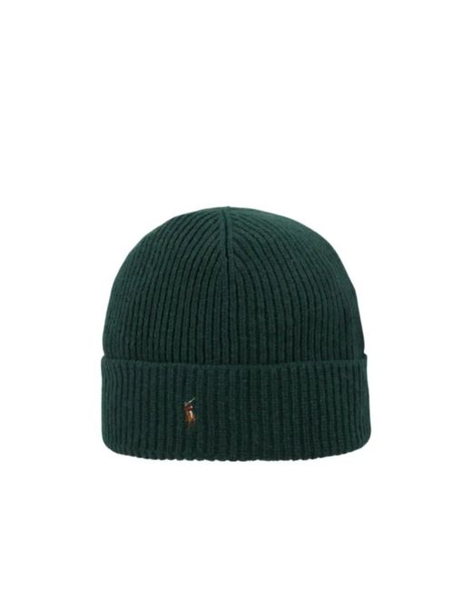 Polo Ralph Lauren Green Knitted Brimmed Hat for men