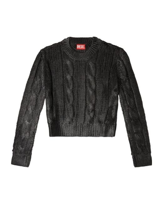 DIESEL Black "Miccha" Round Neck Sweater