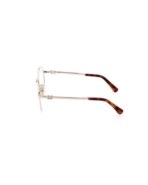 Max Mara White Round-Frame Glasses