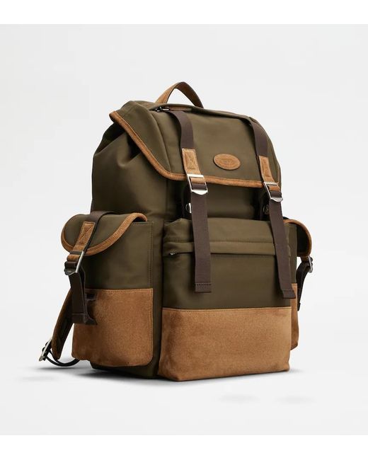 Tod's Green Flap Backpack for men