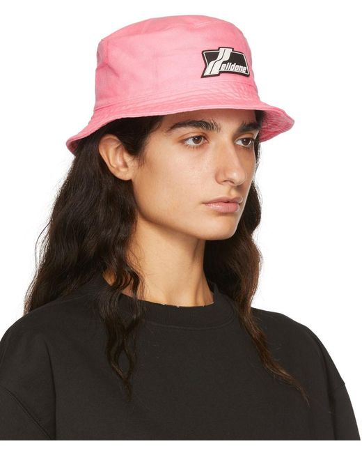 we11done Black Logo-Patch Bucket Hat