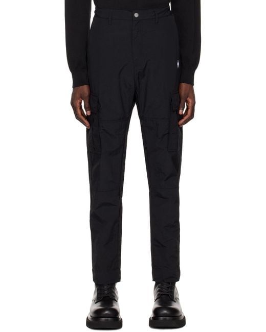 Marcelo Burlon Black County Of Milan Logo-Embroidered Cargo Pants for men