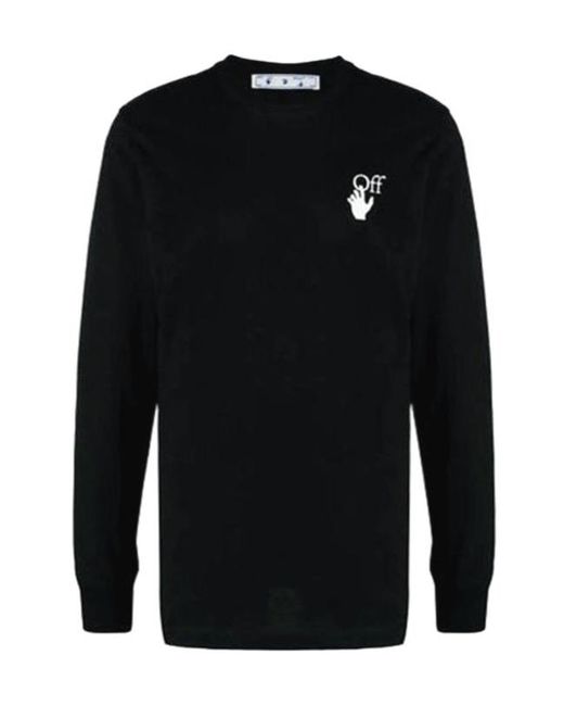 Off-White c/o Virgil Abloh Black Logo Arrow Print Long-Sleeve T-Shirt for men