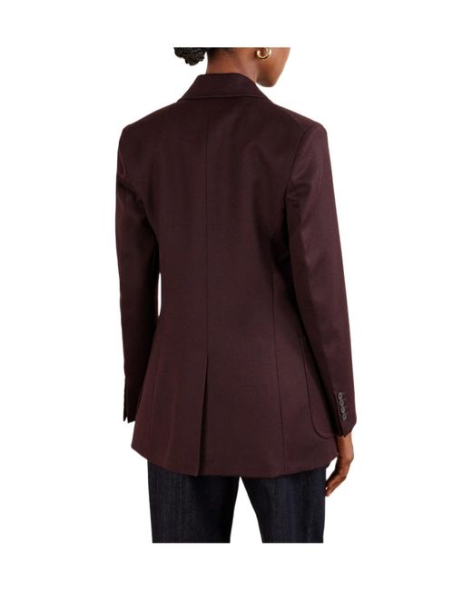 Victoria Beckham Purple Single-Breasted Wool-Blend Blazer