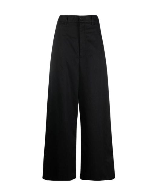 Balenciaga Black Drop-Crotch Wide-Leg Trousers