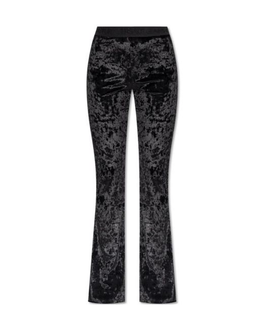 Versace Jeans Black Velvet Trousers