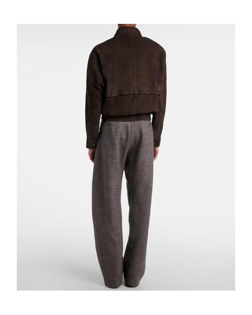 Magda Butrym Brown Long-Sleeved Leather Jacket
