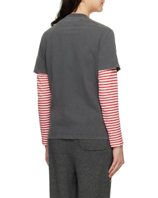 Golden Goose Deluxe Brand Gray Embellished Crewneck Short-Sleeved T-Shirt