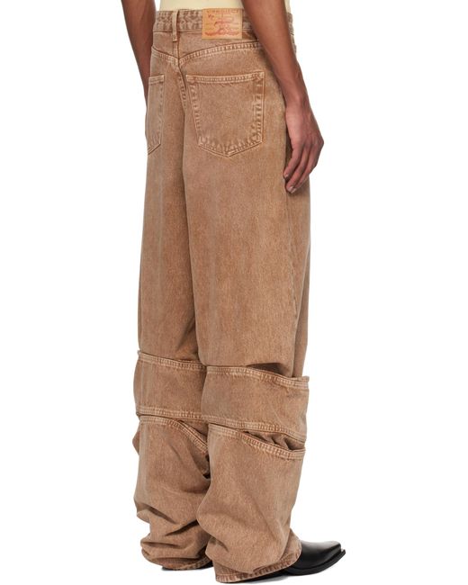 Y. Project Brown Belt-Loop Jeans for men
