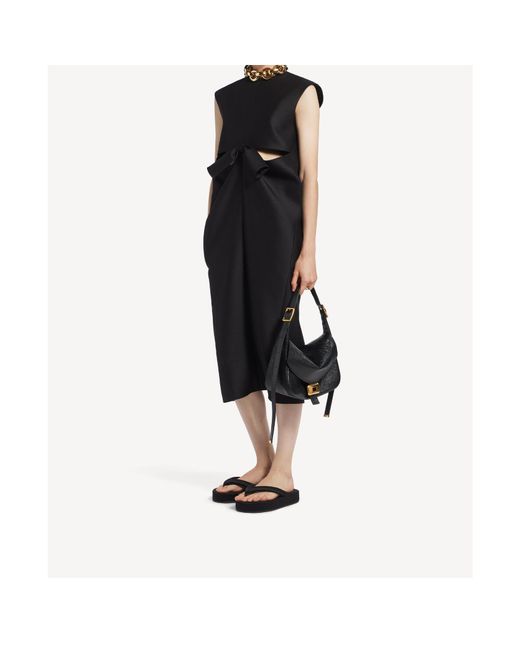 Balenciaga Black Bow Detailed Sleeveless Dress