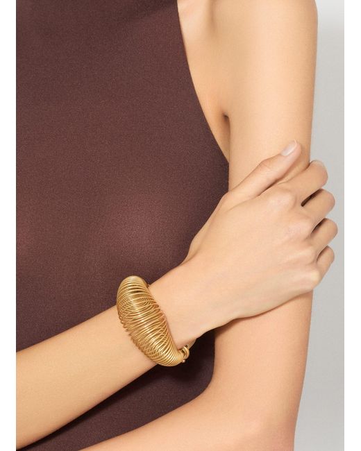 Alaïa Metallic Alaïa Spiral Bracelet