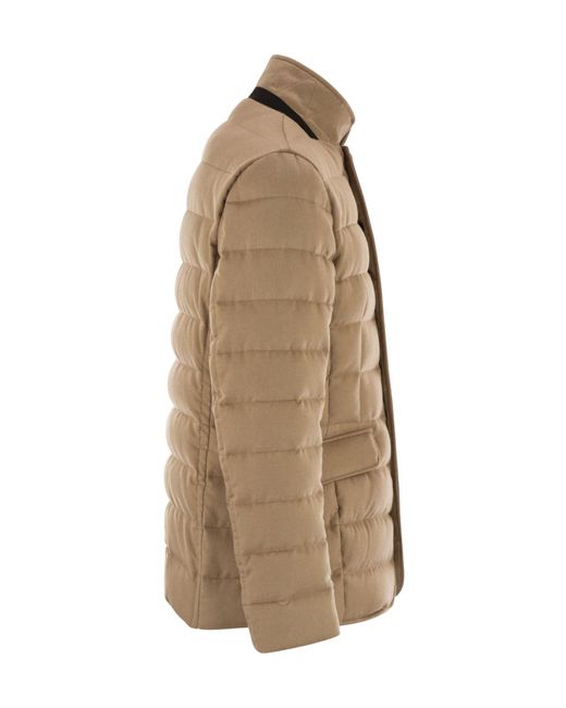 Moorer Brown Zayn Straight Hem Puffer Jacket for men
